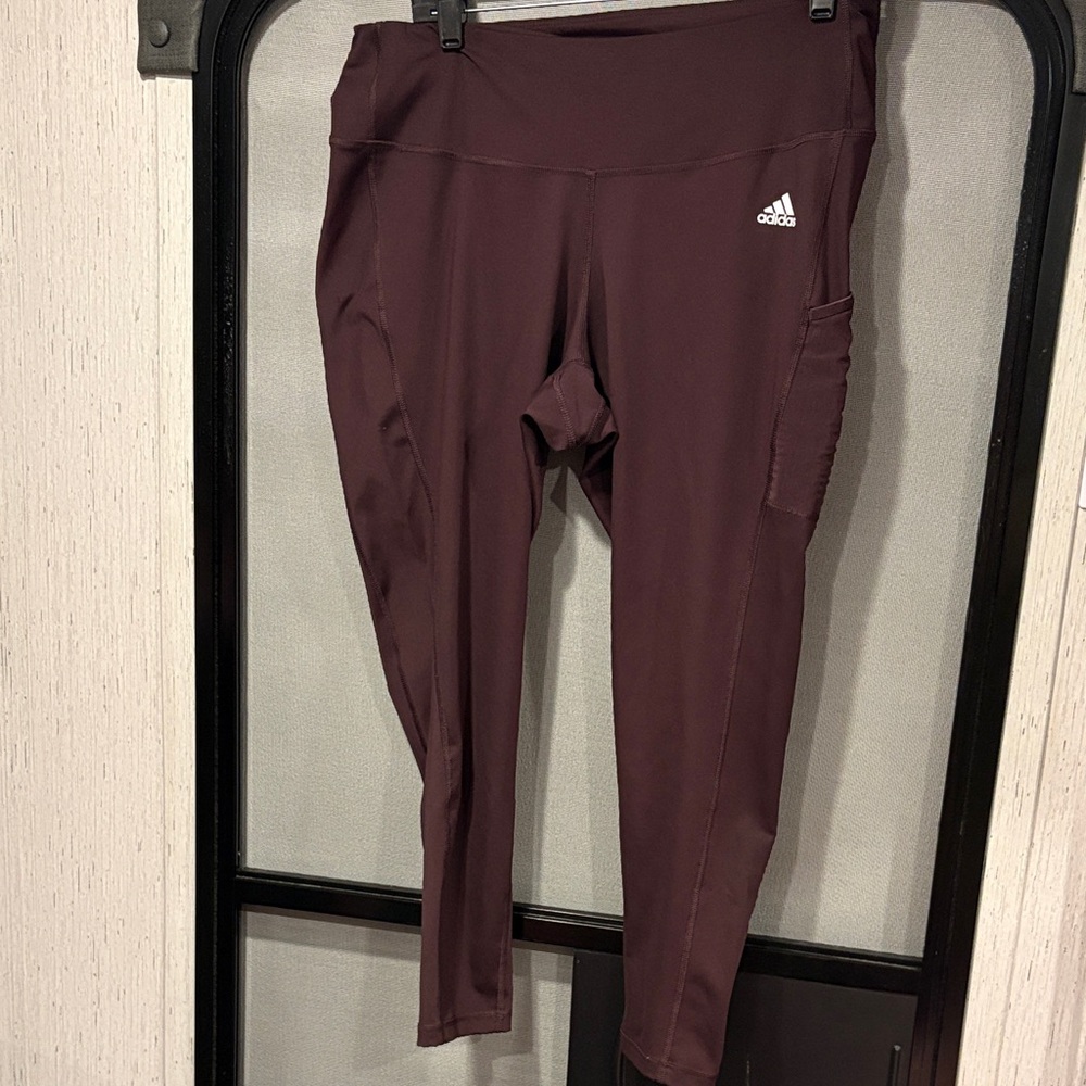 Adidas Women's Maroon Leggings